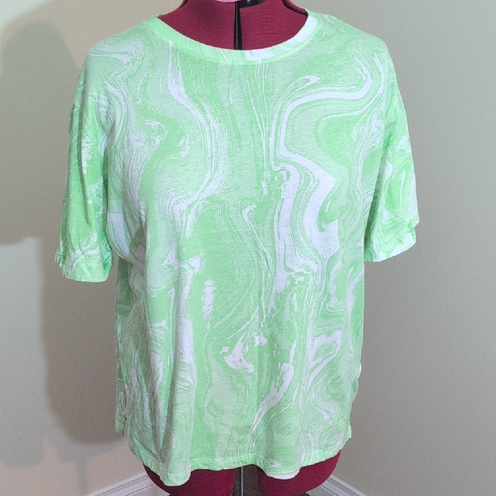 Brax | Green and White Swirl Women's Top